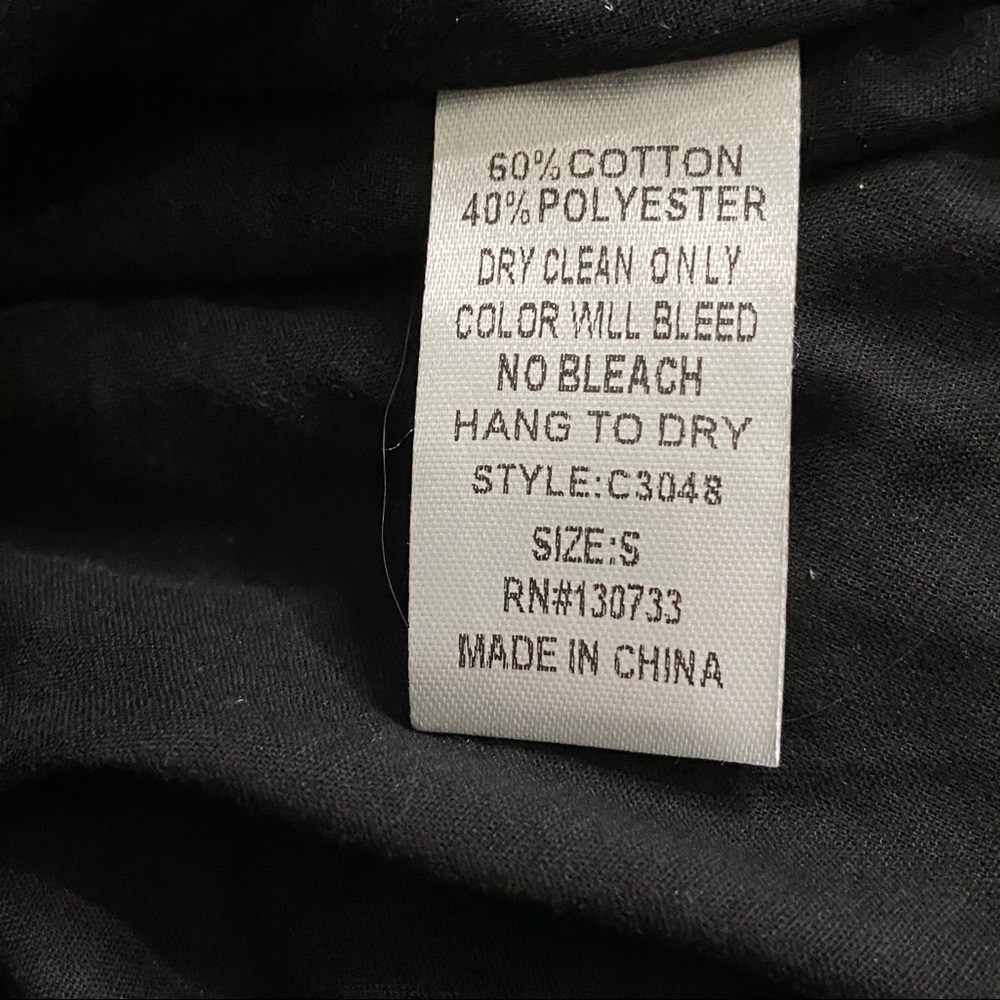 Umgee wide leg black sheer pants size small zip side with sewn in short Flowy - Picture 6 of 9